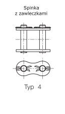 Półspinka łańcucha rolkowego IWIS DIN 8187 jednorzędowa 1 1/4”x3/4” - 2