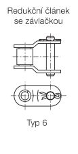 Spinka łańcucha standardowego z prostymi płytkami DIN 8187 dwurzędowa 3/8”x7/32” - 2