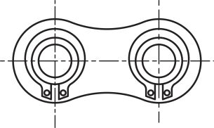 Spinka łańcucha rolkowego standardowego z pustymi sworzniami jednorzędowa 1”x5/8” - 2