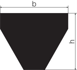 Pas klinowy poliuretanowy Polyflex® z szerokim klinem 60° 11M 1220 - 2