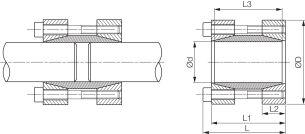 Tuleja kompresyjna samocentrująca, stalowa BK95 18x50 - 2