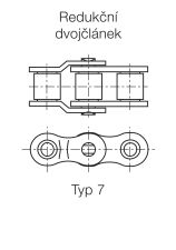 Półspinka łańcucha rolkowego bezobsługowego WIS MEGAlife I DIN 8187 jednorzędowa 1”x17,02mm - 3