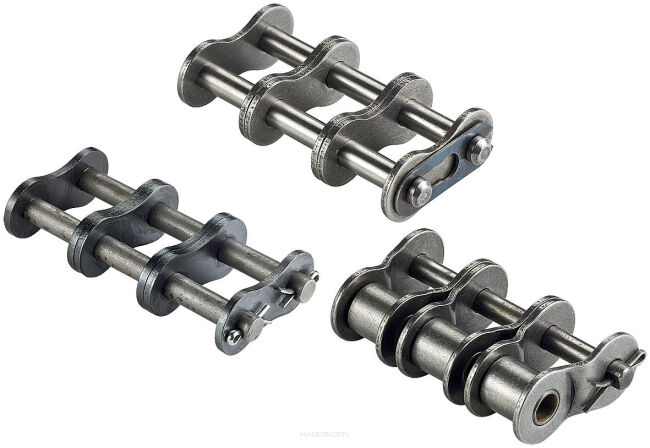 Półspinka łańcucha rolkowego standardowego DIN 8188 trzyrzędowa 3/8”x3/16”