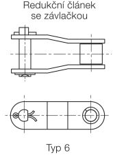 Spinka łańcucha rolkowego standardowego o przedłużonej podziałce jednorzędowa C210A  - 3