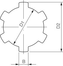 Wał wieloklinowy DIN ISO 14, KW 13x16 stal C45 - 2