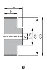 Koło pasowe zębate GT otwór technologiczny 28 3MR 09/6F - 4