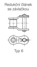 Półspinka łańcucha rolkowego ekonomicznego DIN 8187 jednorzędowa 2”x31mm - 2