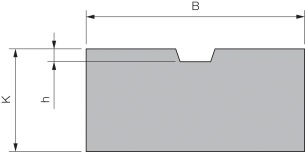 Prowadnica pasa zębatego z rowkiem prowadzącym klinowym K6-32x2 - 2