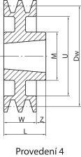 Koło pod pasy klinowe, pod Taper Lock® PBT 160 SPB3 TL2517 - 4