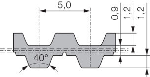 Pas zębaty poliuretanowy obustronnie uzębiony 60-DT5-460, Z92 - 2