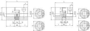Piasta sprzęgła bezluzowego kłowego TRASCO® zaciskowa, aluminiowa GESM 28/38 F35 - 3