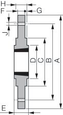 Piasta do przykęcania pod tuleję Taper Lock® typ SM, żeliwna SM 30-2/ fi 485 - 2