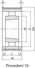 Koło pod pasy klinowe wielorowkowe, pod Taper Lock® PBY80L10 TL1215 - 7