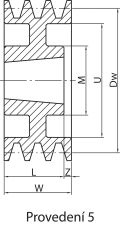 Koło pod pasy klinowe, pod Taper Lock® PBT 900 SPB4 TL4040 - 5