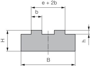 Prowadnica łańcucha rolkowego dwurzędowego profil 2, 1/2”x5/16” - 2