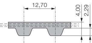 Pas zębaty neoprenowy PowerGrip 330-H-075, Z66 - 2