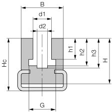 Prowadnica łańcucha rolkowego jednorzędowego, z rowkiem prowadzącym, w stalowym C-profilu profil 8,  1/2”x5/16” - 2