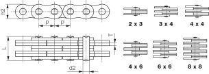 Łańcuch płytkowy Flyer BL 623  - 2