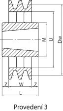 Koło pod pasy klinowe, pod Taper Lock® PBT 063 SPZ1 TL1108 - 3