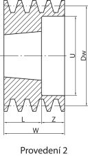 Koło pod pasy klinowe, pod Taper Lock® PBT 063 SPZ1 TL1108 - 2