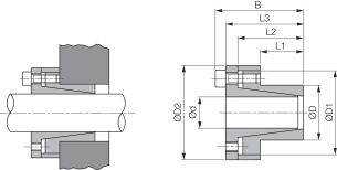 Tuleja zaciskowa BK 80 samocentrująca, stalowa BK80 7x15 - 2