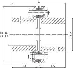 Piasta sprzęgła bezluzowego lamelowego METALDRIVE® stalowa GMD 090 M - 3
