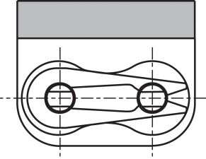 Spinka łańcucha rolkowego standardowego z zabierakiem typu ”U” 5/8”x3/8” - 2