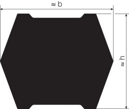 Pas klinowy dwustronny Hi-Power® klasyczny owijany AA 128 13x3290 - 2