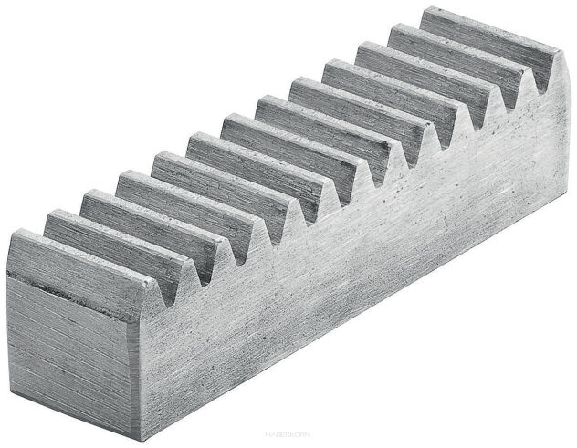 Listwa zębata z uzębieniem prostym przekrój kwadratowy, stal, moduł 1 15x15x2000