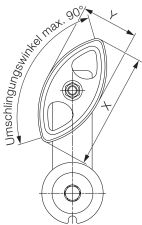 Ślizg łańcuchowy napinacza Rosta typ P, ze śrubą 3/8”, M8 - 2