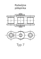 Półspinka łańcucha rolkowego IWIS DIN 8187 jednorzędowa 1 1/2”x1” - 5