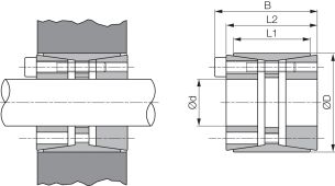 Tuleja zaciskowa BK 11 samocentrująca, stalowa BK11 120x165 - 2