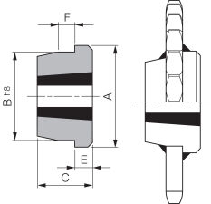 Piasta do przyspawania pod tuleję Taper Lock® typ WM, stalowa WM 12-1 - 2