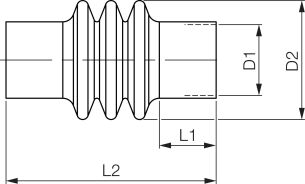 Osłona przegubu podwójnego D90/120 L2=290 - 2