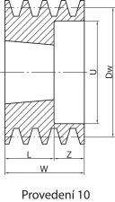 Koło pod pasy klinowe, pod Taper Lock® PBT 112 SPB2 TL1610 - 9