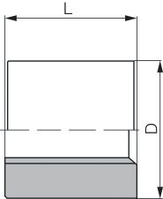 Nakrętka trapezowa walcowa lewa, stal automatowa Tr 40x7 - 2