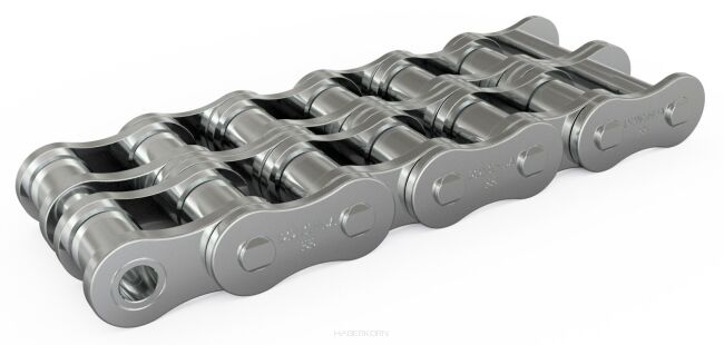 Łańcuch rolkowy nierdzewny standardowy DIN 8187 dwurzędowy 1”x17,02mm