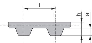 Pas zębaty z metra neoprenowy LL-H-300 - 2